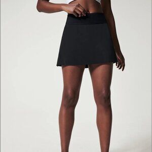 SPANX Skort Booty Boost Size XL BLK Split Seam Zippered Waist & Pocket Hidden